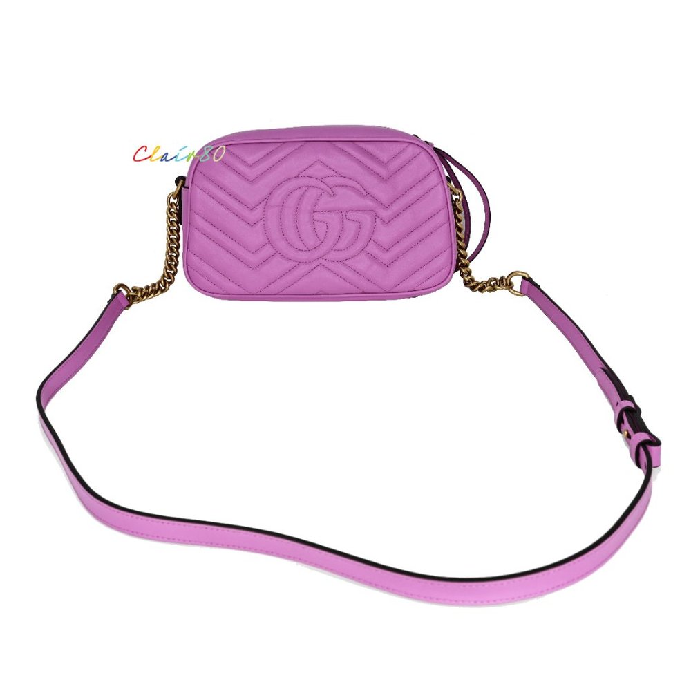 Gucci 447632 GG Marmont Matelassé Leather Cross Body Bag - Picture 3 of 9